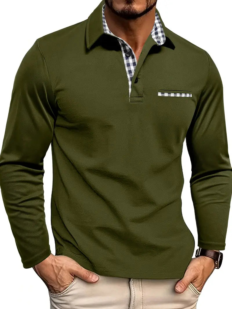 Long Sleeve Polo Shirt | 1+1 Free