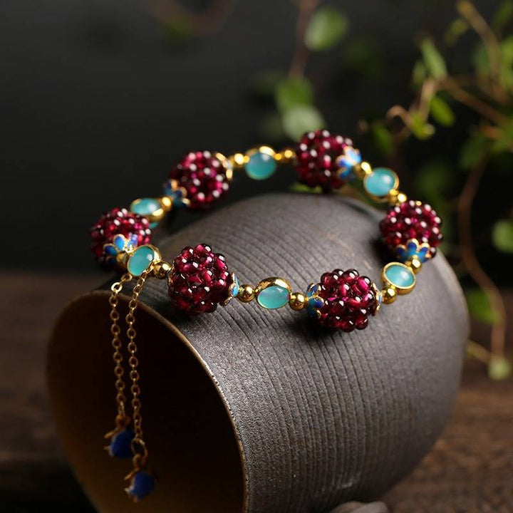 Amara™ | Gemstone Bracelet with Flower Details