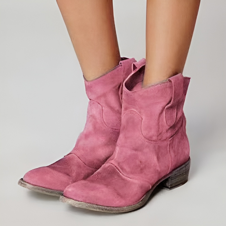 Alessia – Suede Leather Ankle Boots
