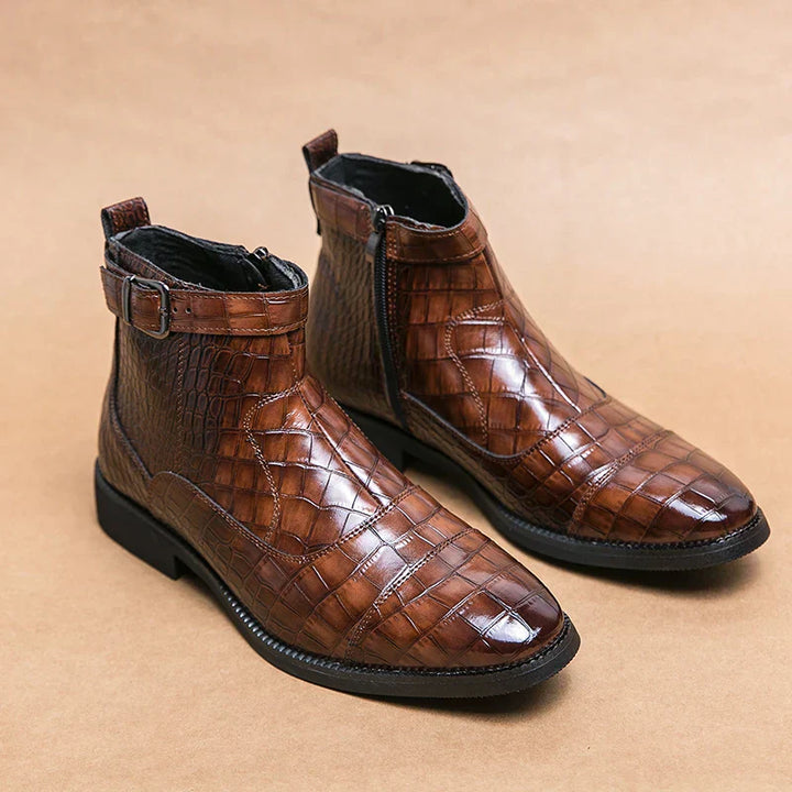 Olsen & Olsen™ Baron | Leather Boots with Buckle