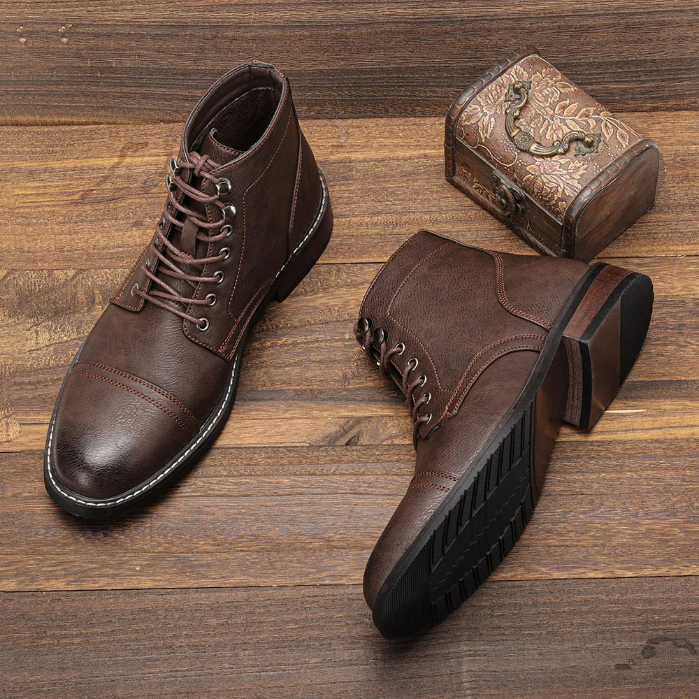Olsen & Olsen™ Keith | Vintage derby shoes with a rounded toe