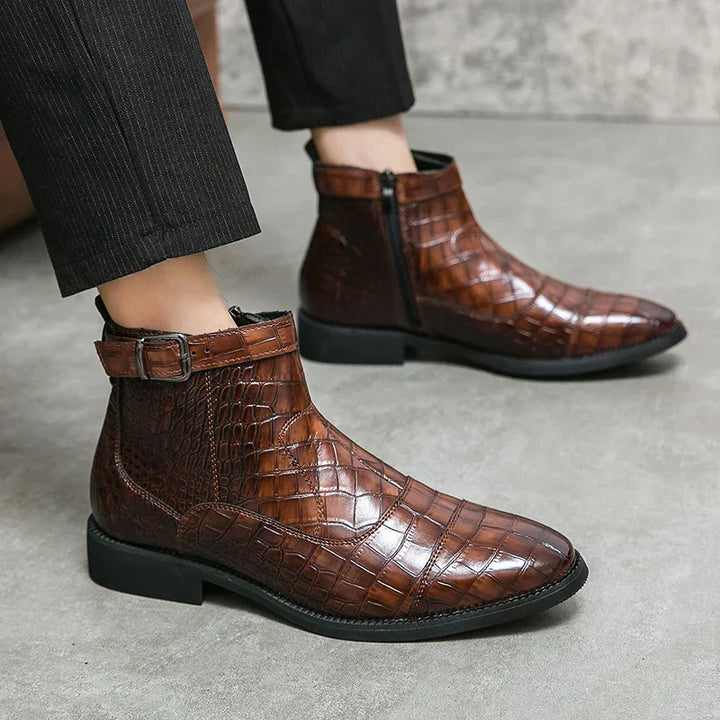 Olsen & Olsen™ Baron | Leather Boots with Buckle