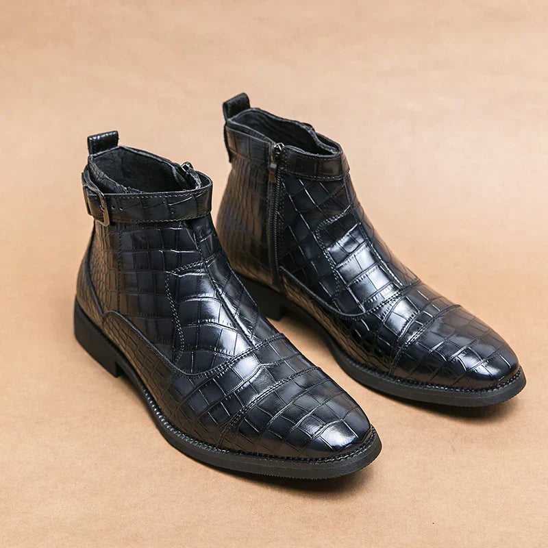 Olsen & Olsen™ Baron | Leather Boots with Buckle