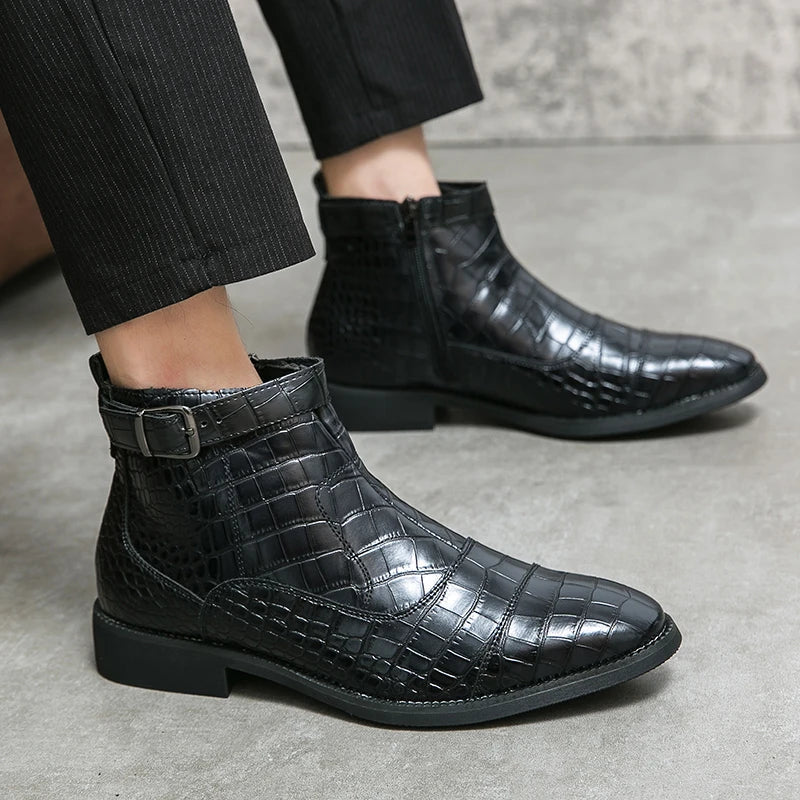 Olsen & Olsen™ Baron | Leather Boots with Buckle