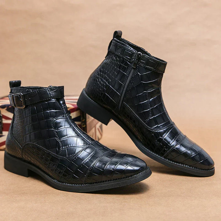 Olsen & Olsen™ Baron | Leather Boots with Buckle
