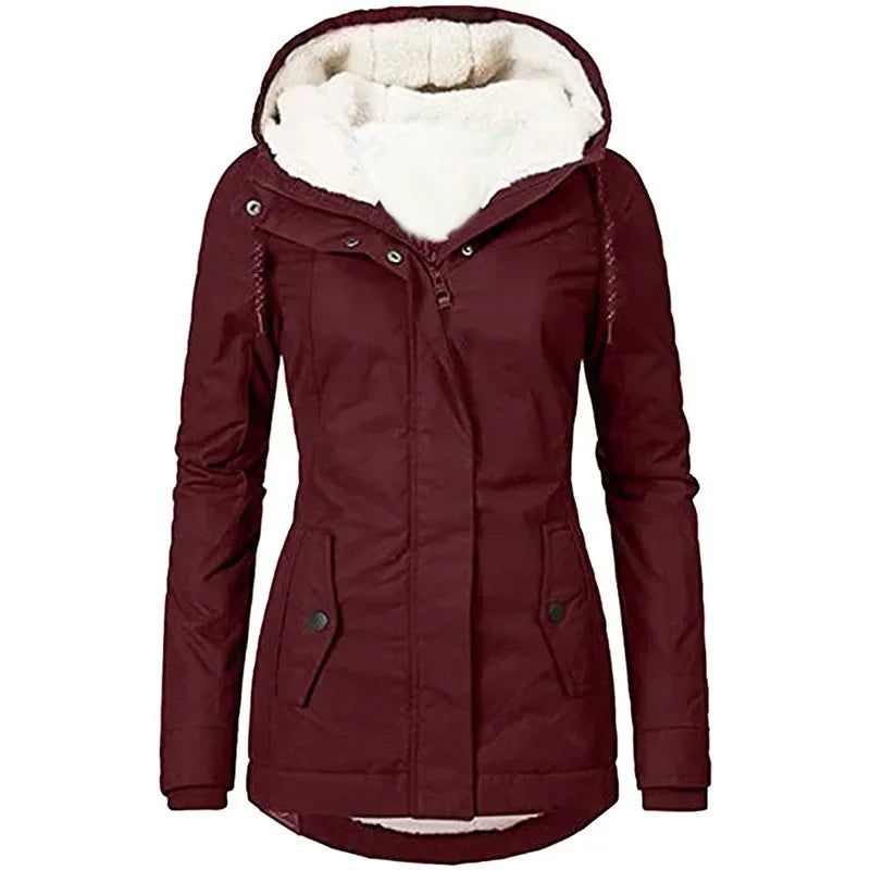 Claudine – Women’s Winter Hooded Fleece Coat