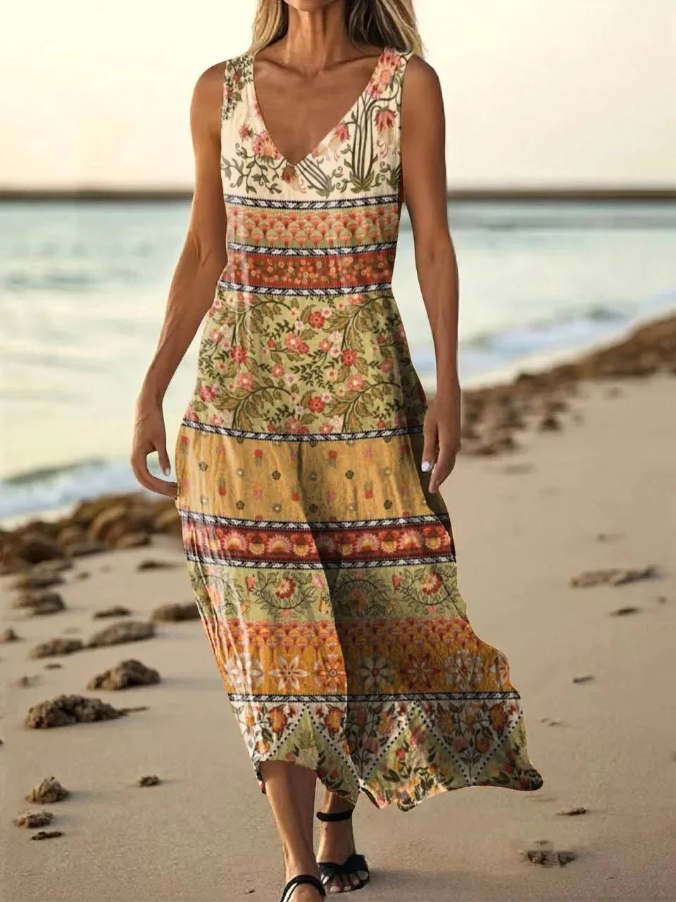 NAIMA – ETHNIC TOTEM PRINT DRESS